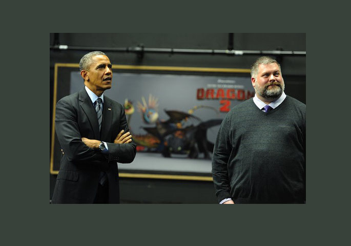 Obama and Dean DeBlois