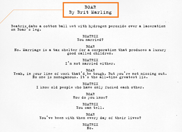 Boar, Brit Marling