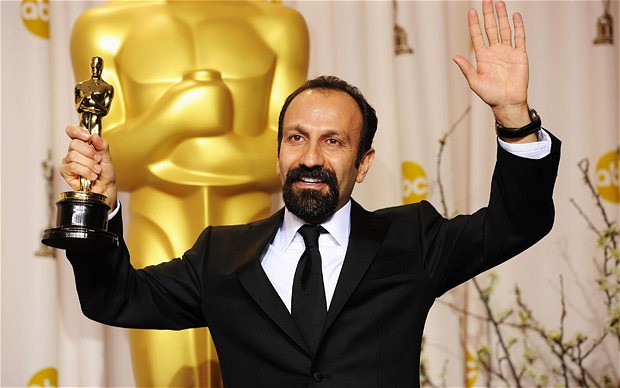 Asghar Farhadi winning the Best Foreign Language Film Academy Award for "A Separation"