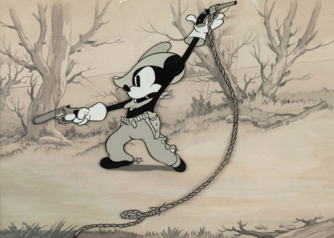 Two Gun Mickey cel
