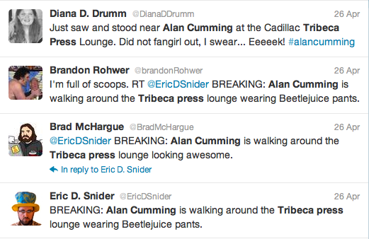 Alan Cumming Wearing Wonderful Things