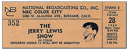 Jerry Lewis event ticket