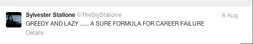 Stallone tweet