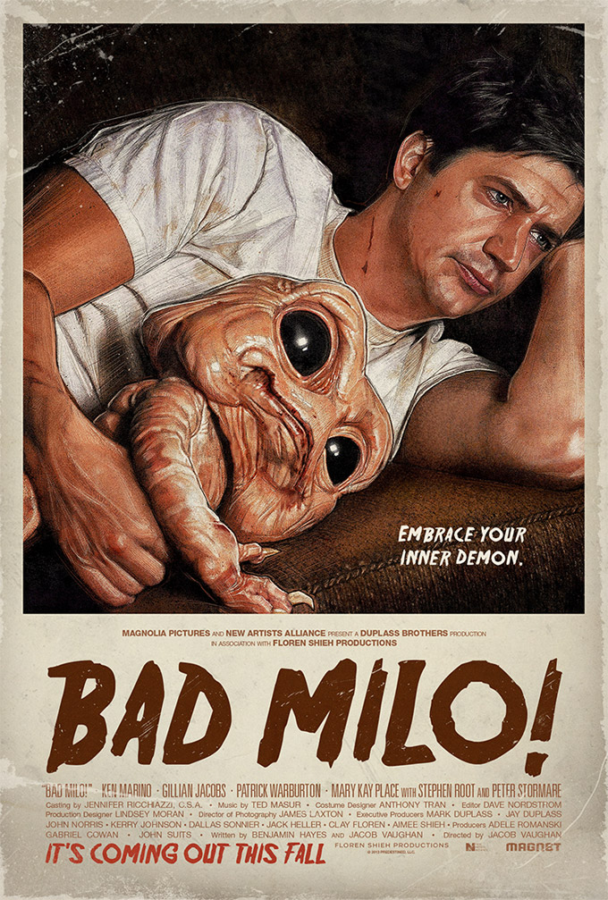 Bad milo, poster