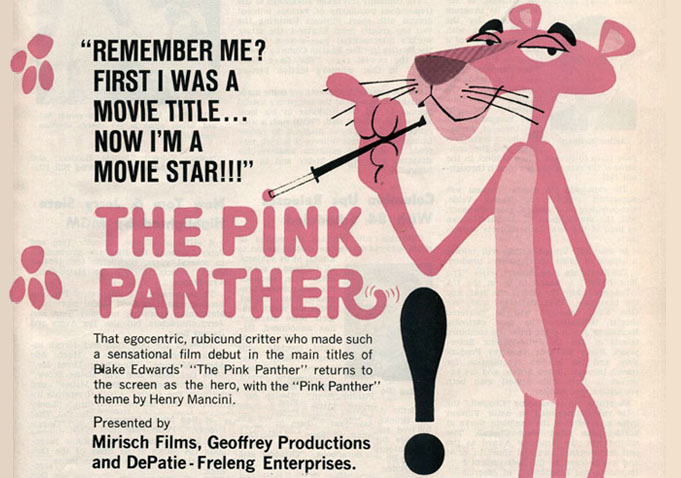Pink Panther 1960s announcement