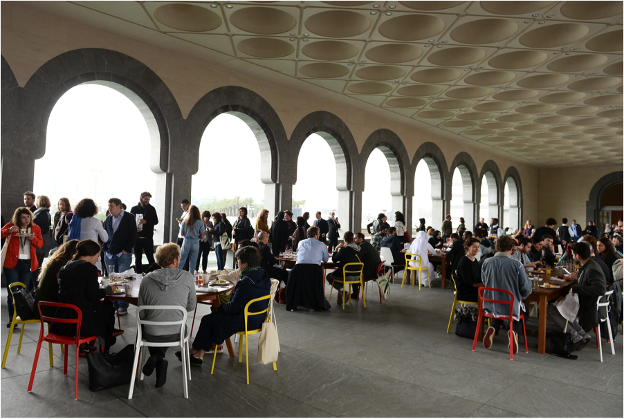 Lunch is a communal affair at Qumra