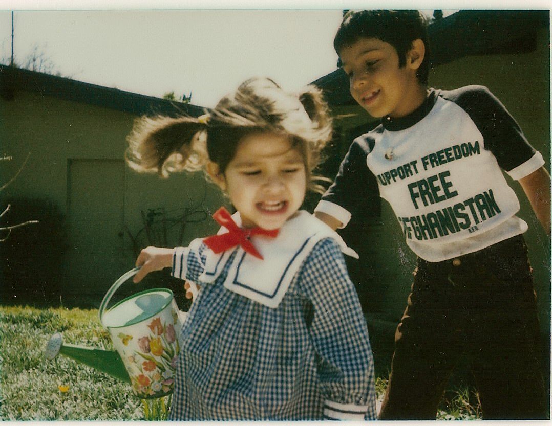 Ariana Delawari as a child with cousin
