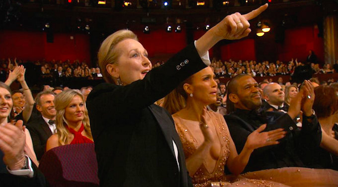 Streep J-Lo reaction Oscars