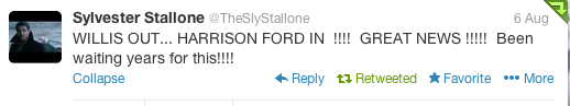 Stallone Expendables tweet