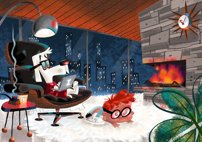 Peabody and Sherman artwork