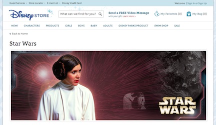 Princess Leia in Disney Store