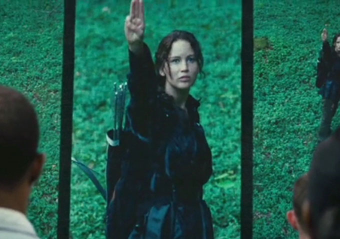 Hunger Games, Katniss tv screen