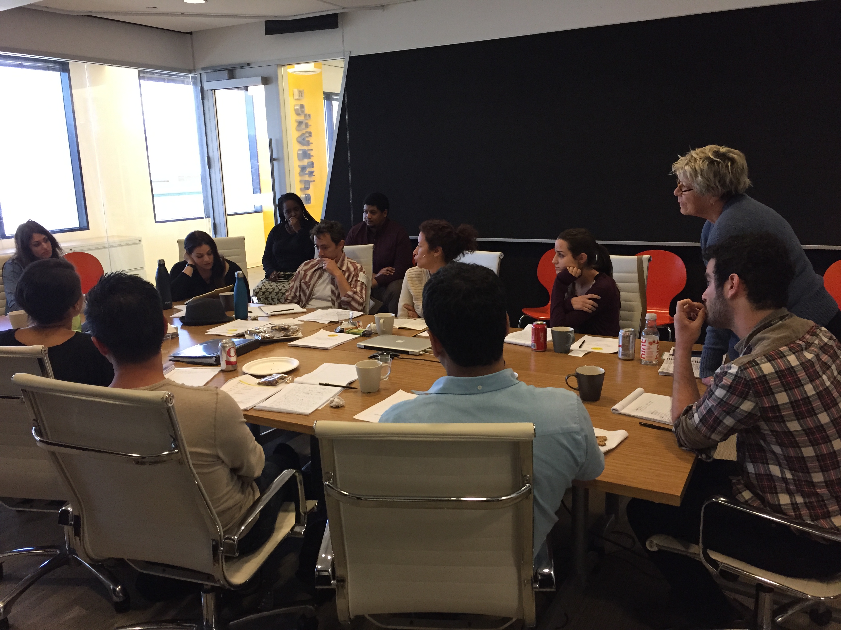 Screenwriters Intensive fellows during Joan Tewkesbury's workshop