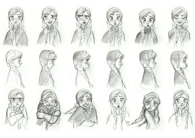 Anna model sheet
