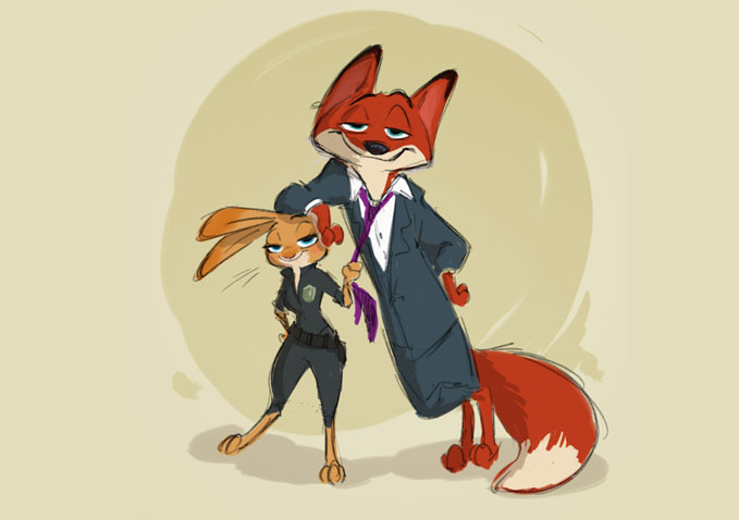 Zootopia Judy Nick drawing