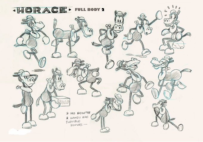 Horace model sheet
