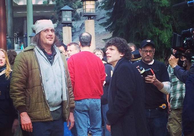 The End Of The Tour Jason Segel Jesse Eisenberg set photo