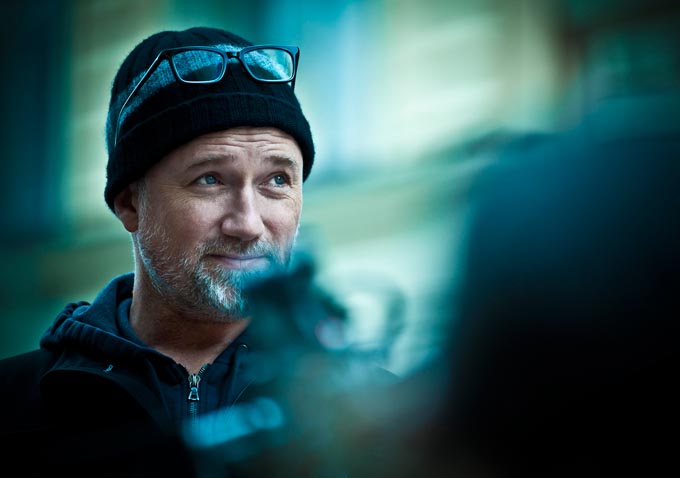 Fincher on Dragon Tattoo set