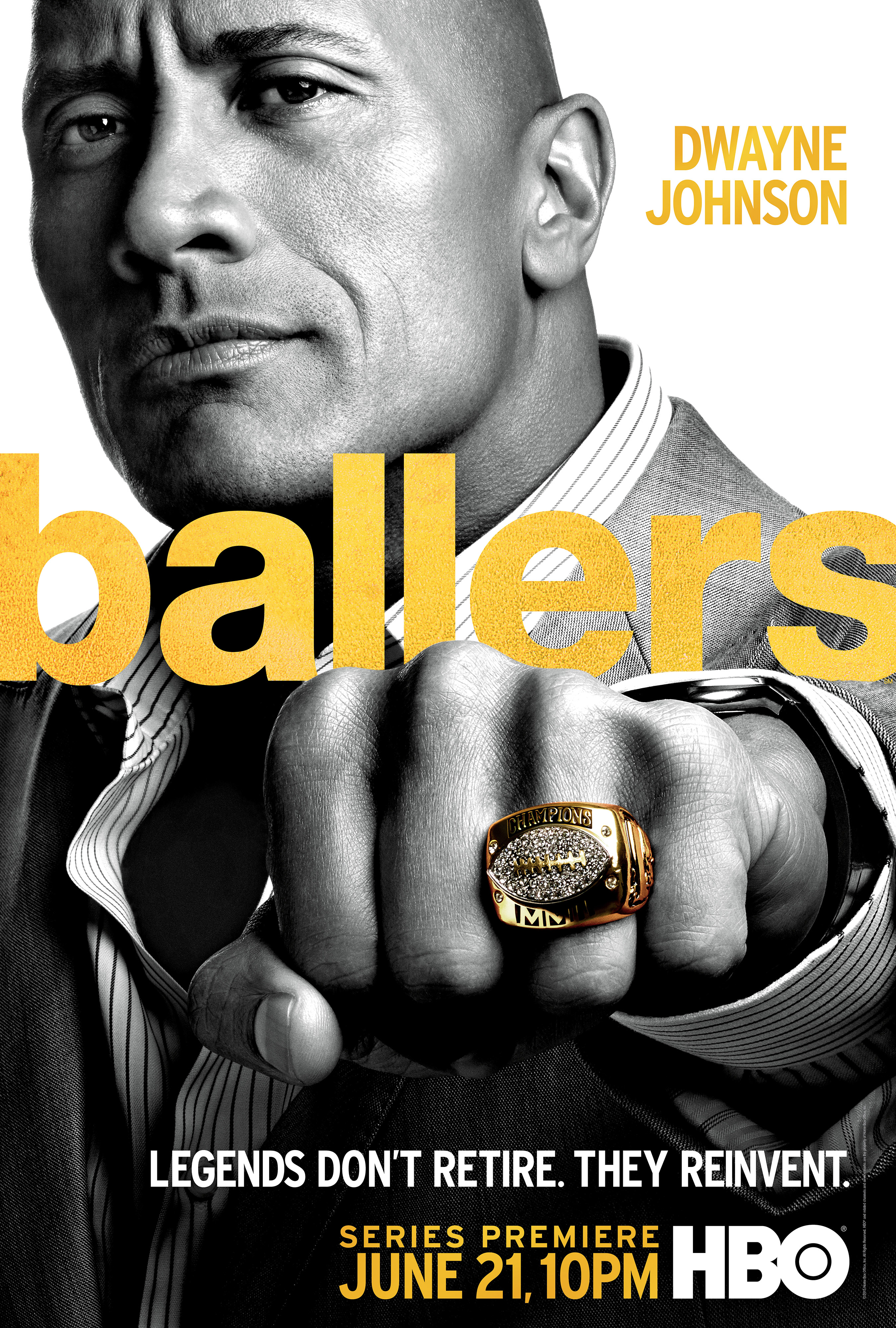 HBO’s ‘Ballers’ Poster Makes Dwayne ‘The Rock’ Johnson a Football Legend