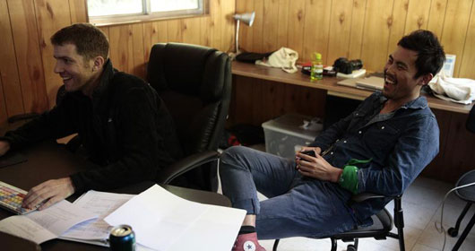 Alex O'Flinn and Directors Lab Fellow Johnny Ma at the 2014 Directors Lab.